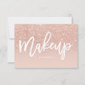 Makeup certificate typography blush rose gold (Front)