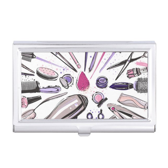 Makeup Circle Design Business Card Case (Front)