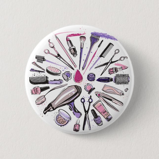 Makeup Circle Design Button (Front)