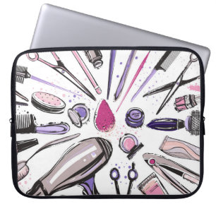 Makeup Circle Design Laptop Sleeve