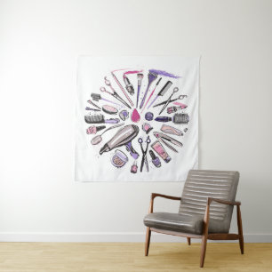 Makeup Circle Design Tapestry