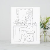 makeup, coloring page (Standing Front)