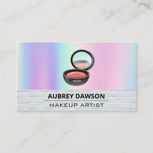 Makeup Compact Rainbow Blend Business Card