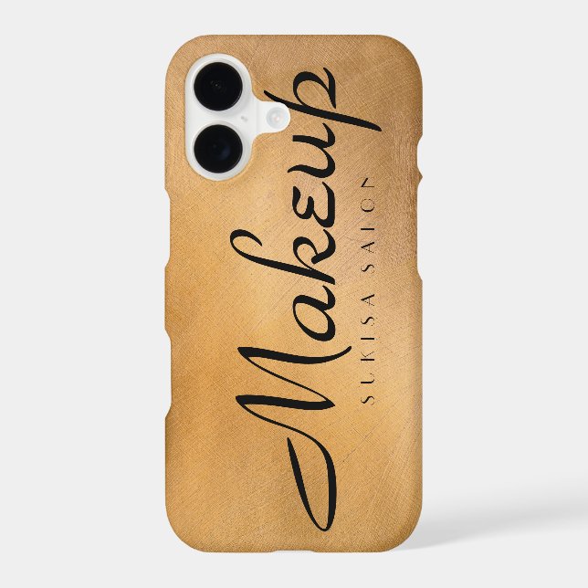 Makeup Copper Metallic Iphone Case (Back)