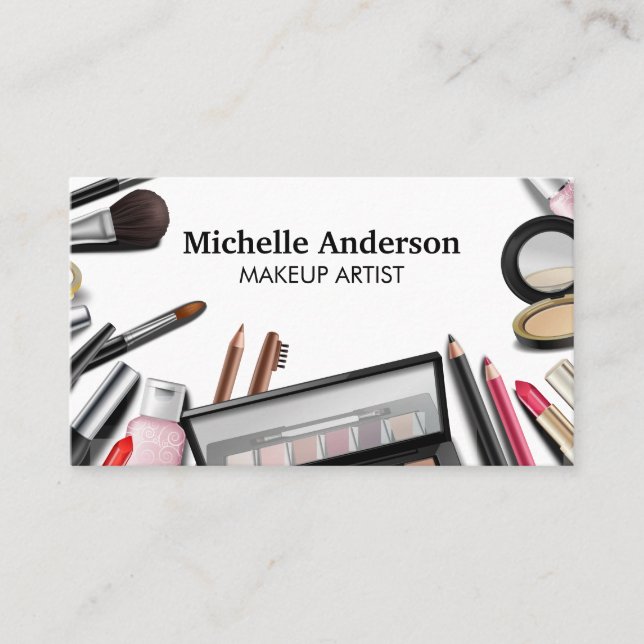 Makeup Cosmetic Accessories and Tools Business Card (Front)