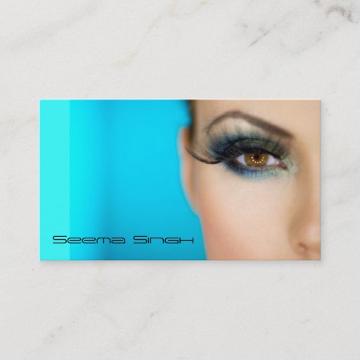 Customizable Makeup Cosmetics artist half face Business Card Templates