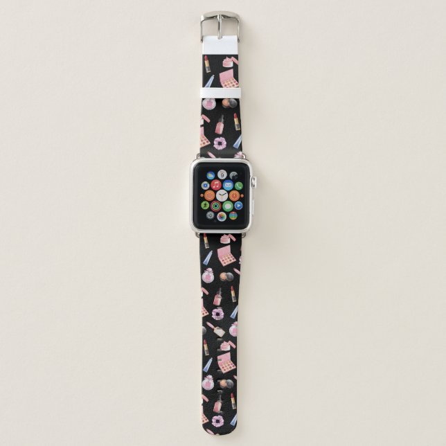 Makeup Cosmetics Beauty Pattern Cosmetology Apple Watch Band (Front)