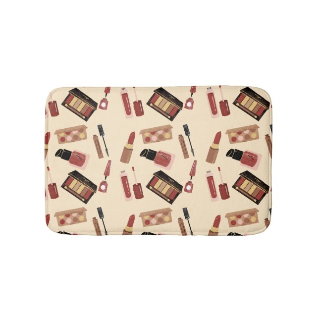 Makeup Cosmetics Beauty Pattern Cosmetology Bath Mat (Front)