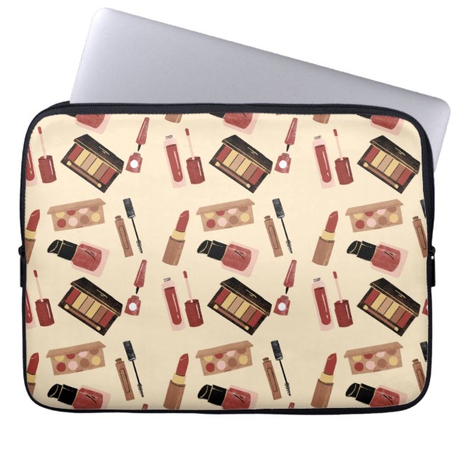 Makeup Cosmetics Beauty Pattern Cosmetology Laptop Sleeve (Front)