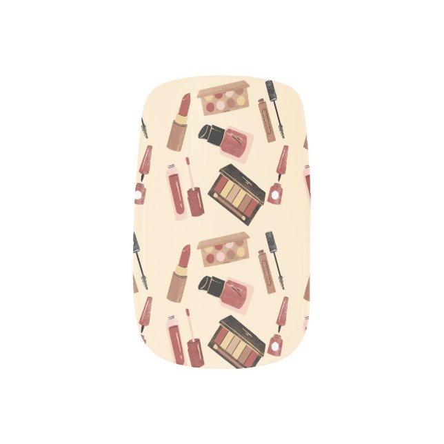 Makeup Cosmetics Beauty Pattern Cosmetology Minx Nail Art (Left Thumb)