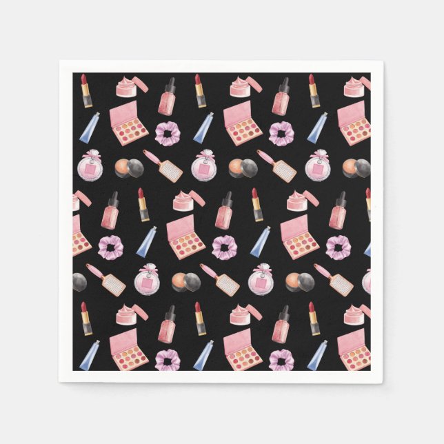 Makeup Cosmetics Beauty Pattern Cosmetology Napkins (Front)