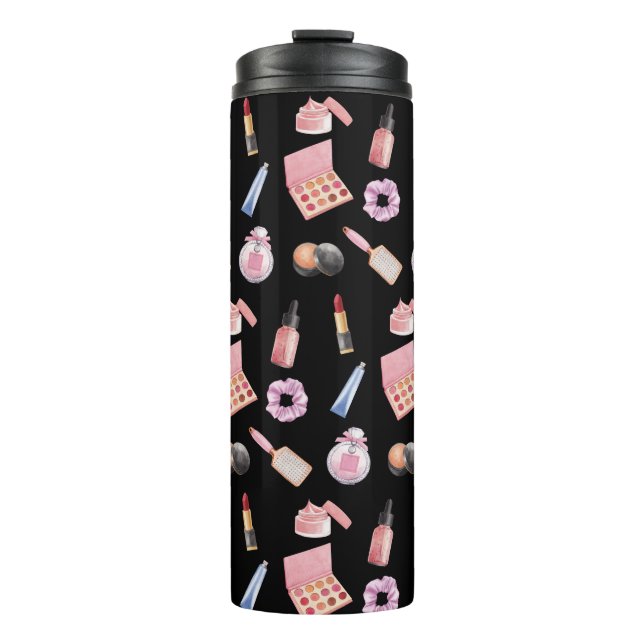 Makeup Cosmetics Beauty Pattern Cosmetology Thermal Tumbler (Front)