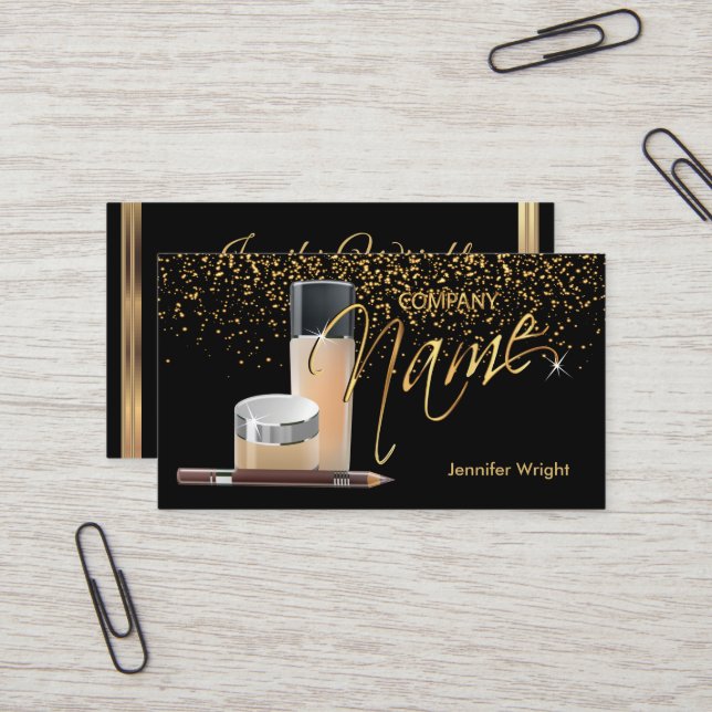 Makeup Cosmetics Business Card (Front/Back In Situ)