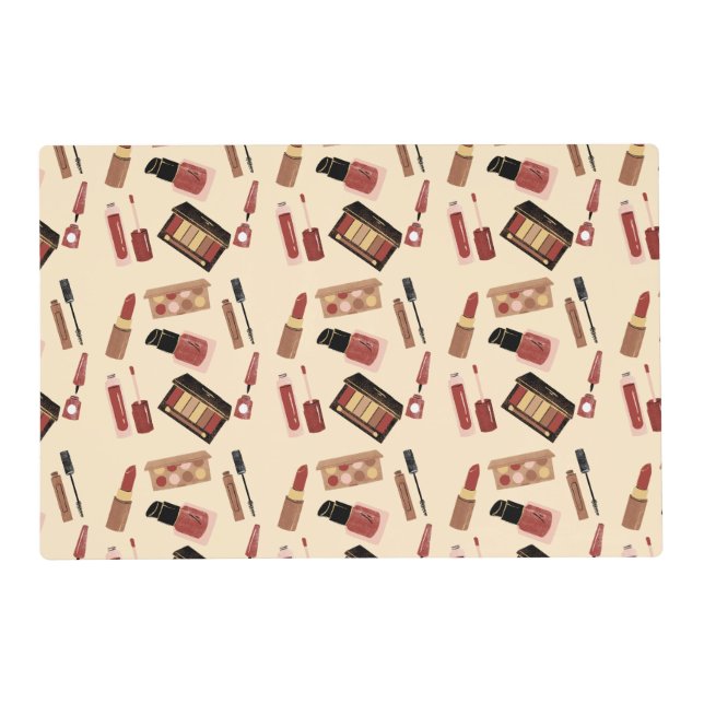 Makeup Cosmetics Pattern Cosmetology Placemat (Front)