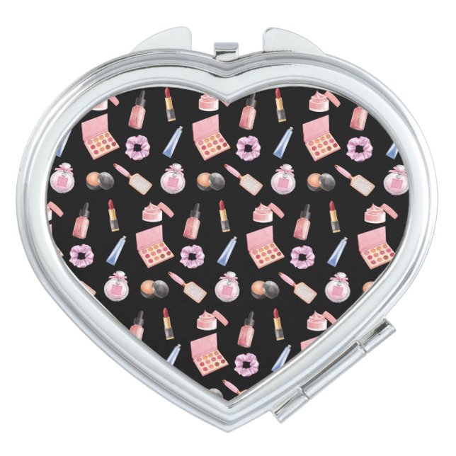 Makeup Cosmetics Pattern Cute Cosmetology Compact  Mirror (Front)
