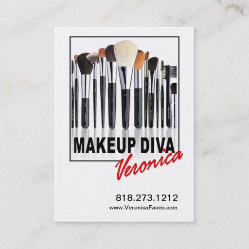 Customizable Makeup Diva for Makeup Artists Business Card