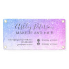 Makeup elegant typography marble purple glitter