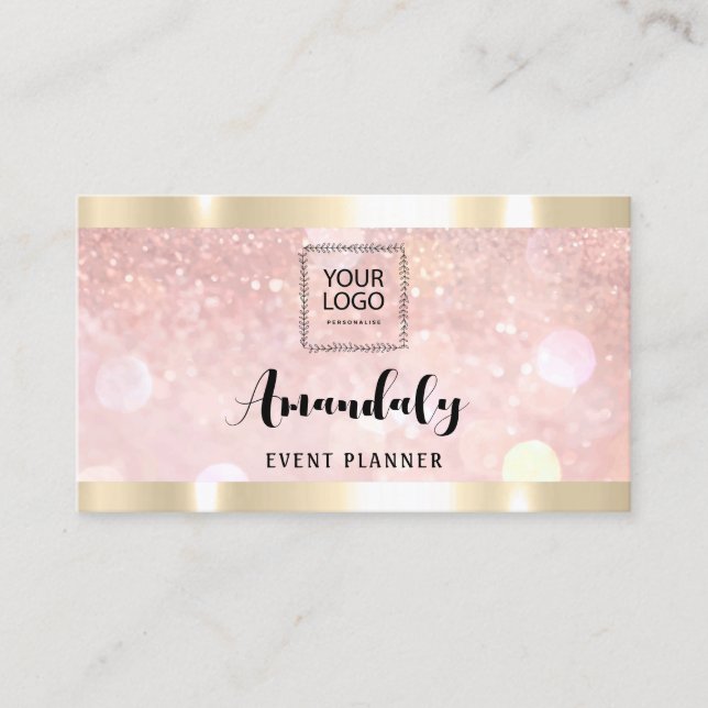 Makeup Esthetician Lash Nails QRCode Logo Rose Business Card (Front)