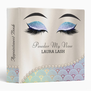 Makeup Eye Lash Brow Mermaid Appointment 3 Ring Binder