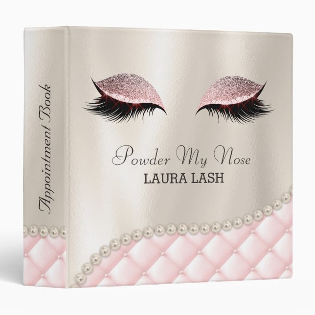 Makeup Eye Lash Lashes Appointment Binder (Front/Spine)