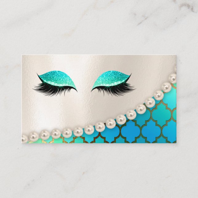 Makeup Eye Lash Lashes Moroccan Business Card (Front)