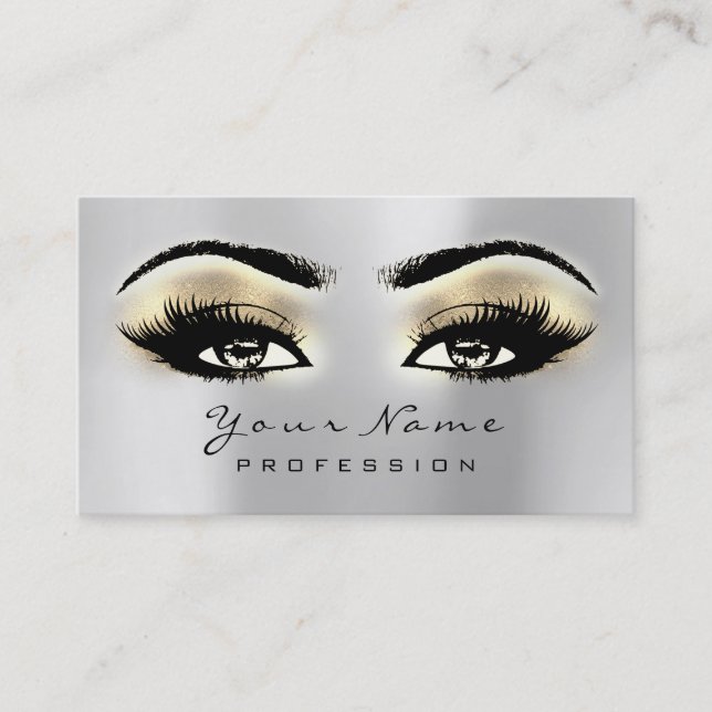 Makeup Eyebrow Eyes Lashes Browns SPA Business Card (Front)