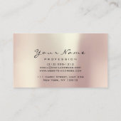 Makeup Eyebrow Eyes Lashes Glitter SPA Champaigne Business Card (Back)