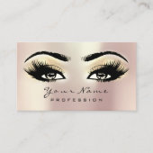 Makeup Eyebrow Eyes Lashes Glitter SPA Champaigne Business Card (Front)