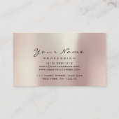 Makeup Eyebrow Eyes Lashes Glitter SPA Pink Rose Business Card (Back)