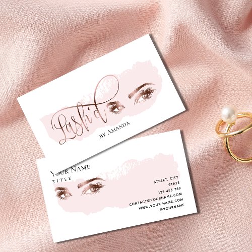 Makeup Eyebrow Eyes Lashes Rose Gold Lashd Calling Card