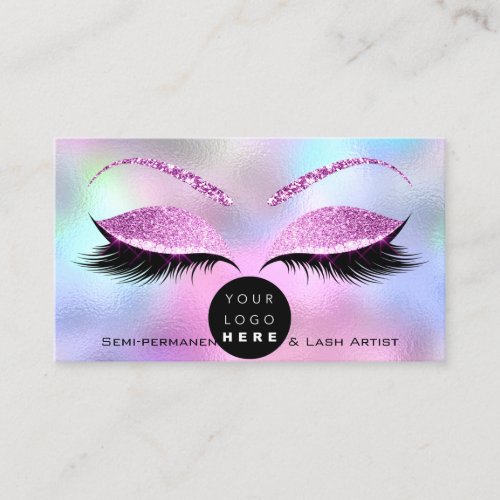 Makeup Eyebrow Name Lash Glitter Shatiana Logo1 Business Card