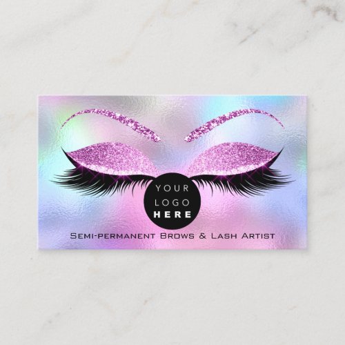 Makeup Eyebrow Name Lash Glitter Shatiana Logo Business Card