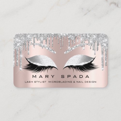 Makeup Eyebrows Lashes Browns Gray Spark Rose Business Card