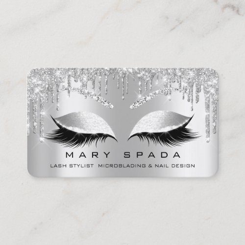 Makeup Eyebrows Lashes Browns Gray Spark Social Business Card