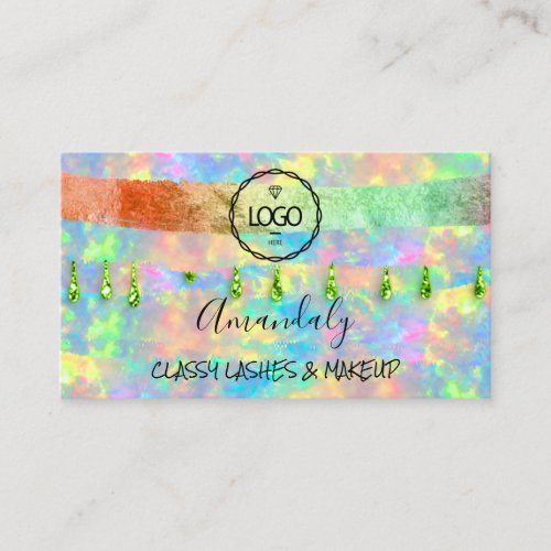 Makeup Eyelash Microblade Beauty Drips Holograph  Business Card