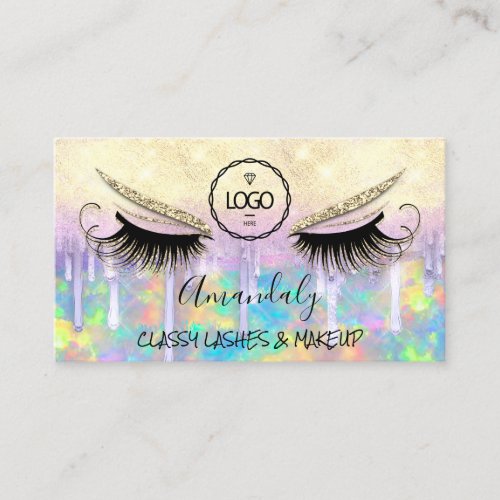 Makeup Eyelash Microblade Drips Custom Logo  Business Card