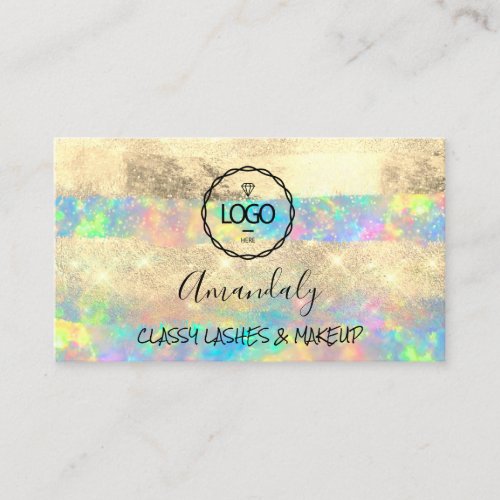 Makeup Eyelash Microblade Nail Gold Glitter Stroke Business Card