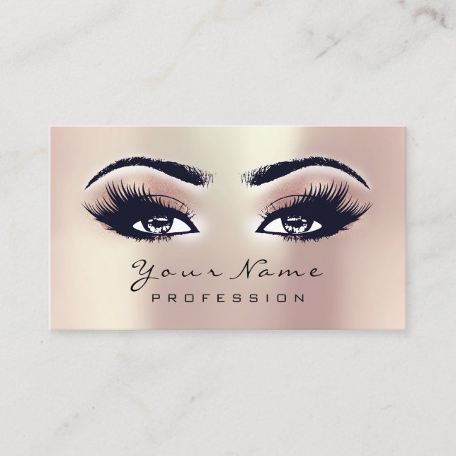 Makeup Eyes Lashes Blush Coral Appointment Card (Front)
