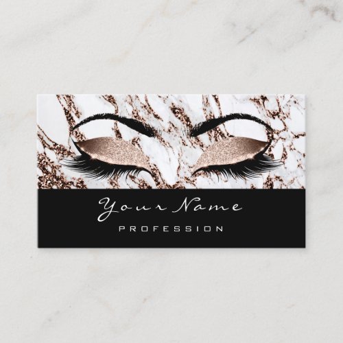 Makeup Eyes Lashes  Browns Marble Appointment Card