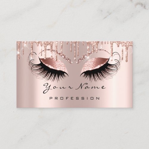 Makeup Eyes Lashes Eye Rose Drips Appointment Card