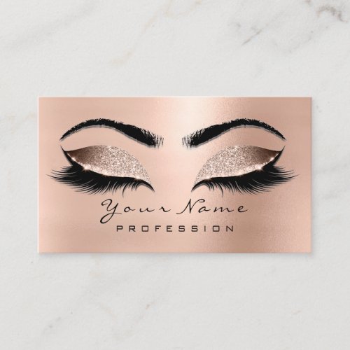 Makeup Eyes Lashes Wax Pink Rose Appointment Card