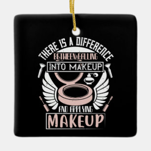 Makeup - Falling Into Makeup Ceramic Ornament