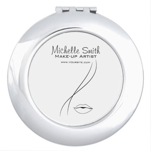 Makeup fashion face icon artist  branding compact mirror