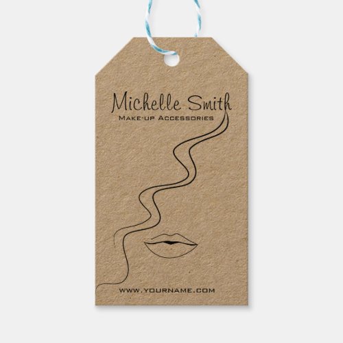 Makeup fashion face icon artist  branding gift tags