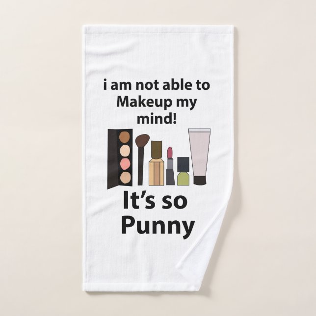 Makeup Funny Pun Makeup Hand Towel (Hand Towel)