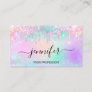 Makeup Glitter Lash Hair Nails Holographic Drips Business Card