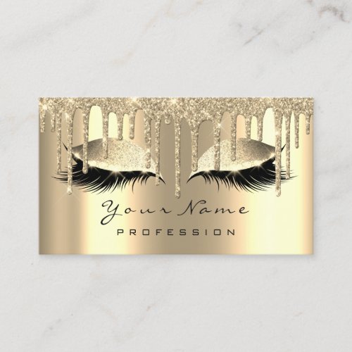 Makeup Gold Sepia Lashes Waxing Appointment Card