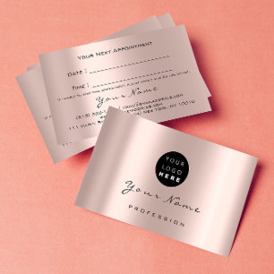 Makeup Hair Dresser Rose Modern Appointment Logo Card