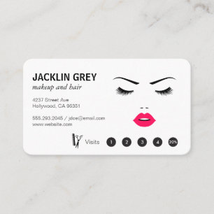 Makeup & Hair Loyalty Salon Card