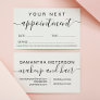 Makeup hair minimalist black and white simple appointment card